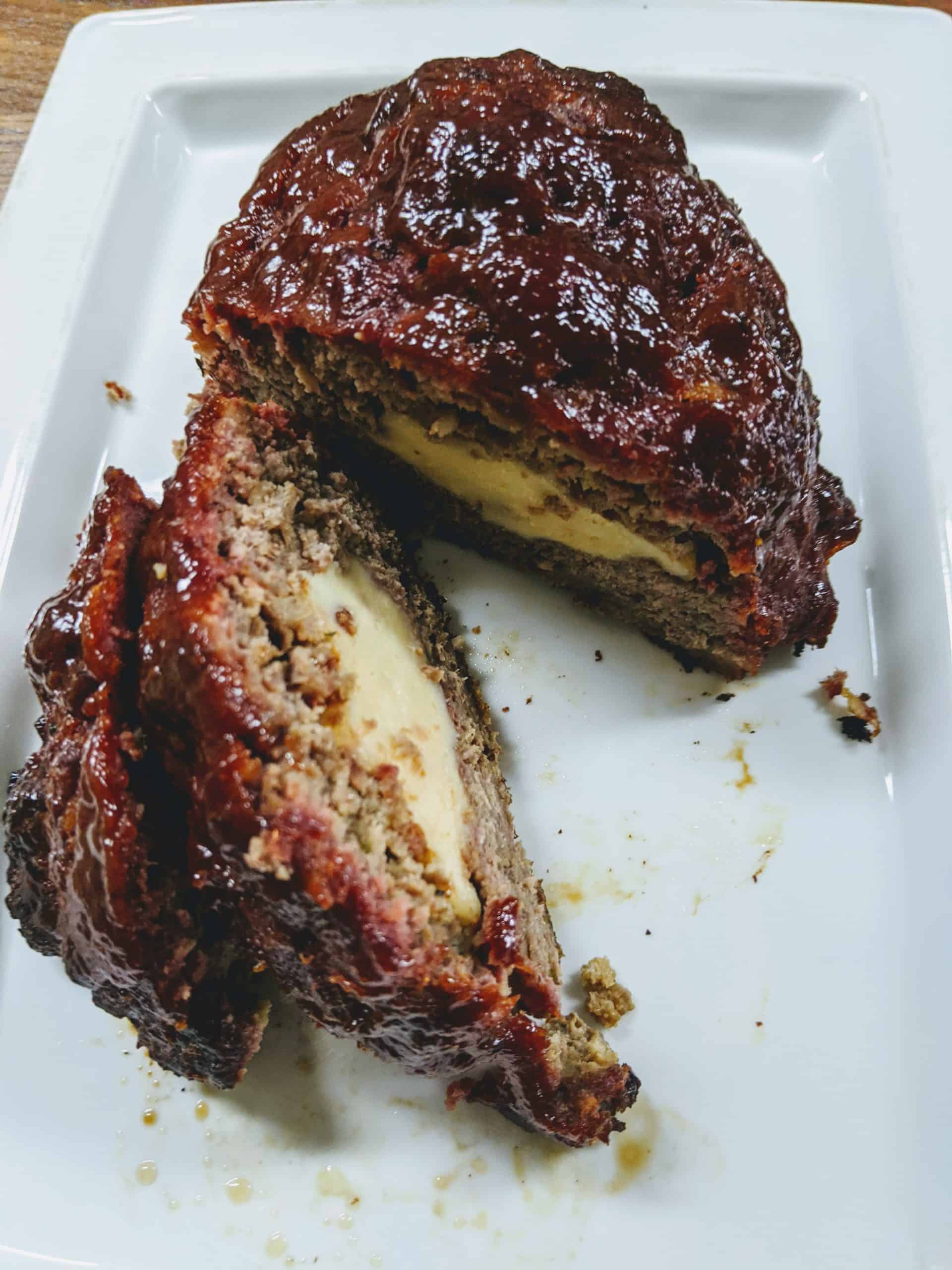 Smoked Meatloaf with Gouda and Bourbon, smoked meatloaf