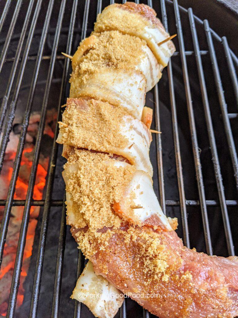 Kamado Joe Smoked Bacon Wrapped Pork Tenderloin