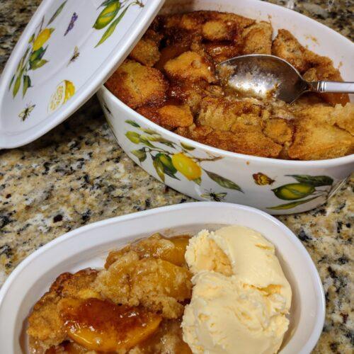 Peach Cobbler with Canned Peaches