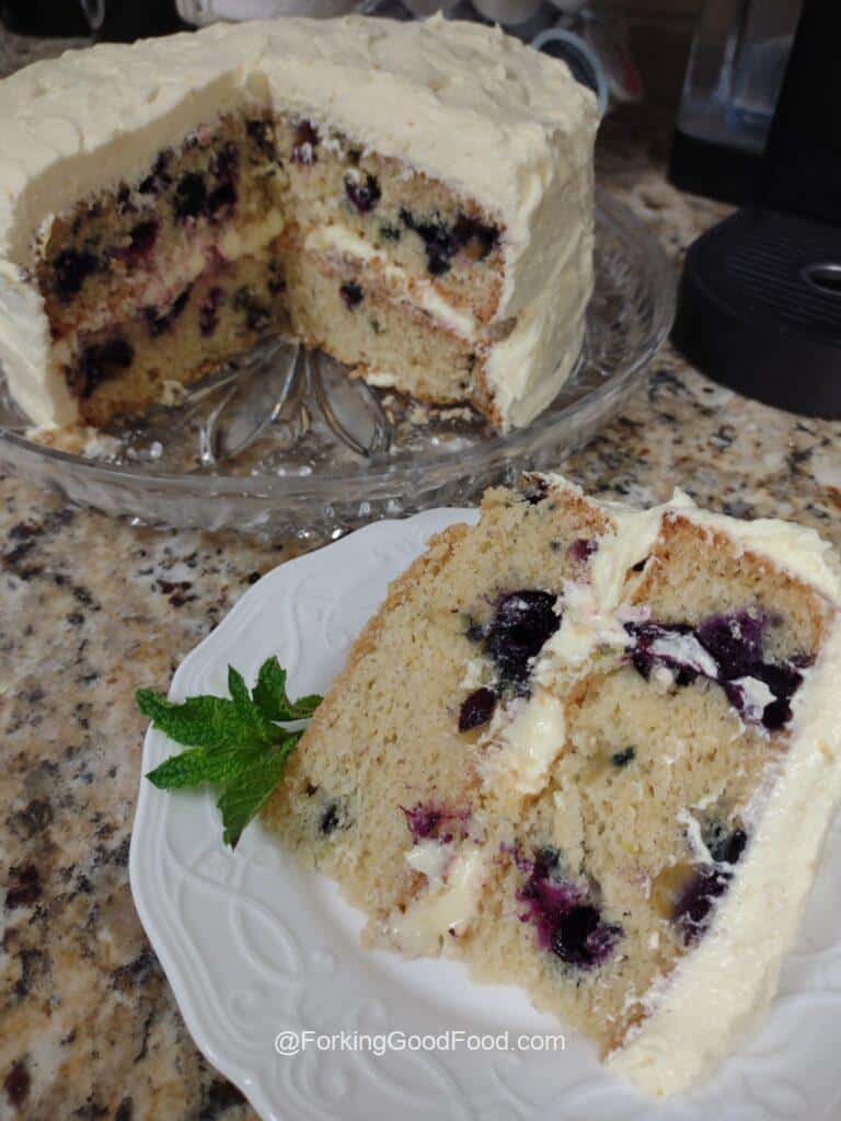 Blueberry Zucchini Cake with Lemon Buttercream, Lemon Blueberry Zucchini Cake