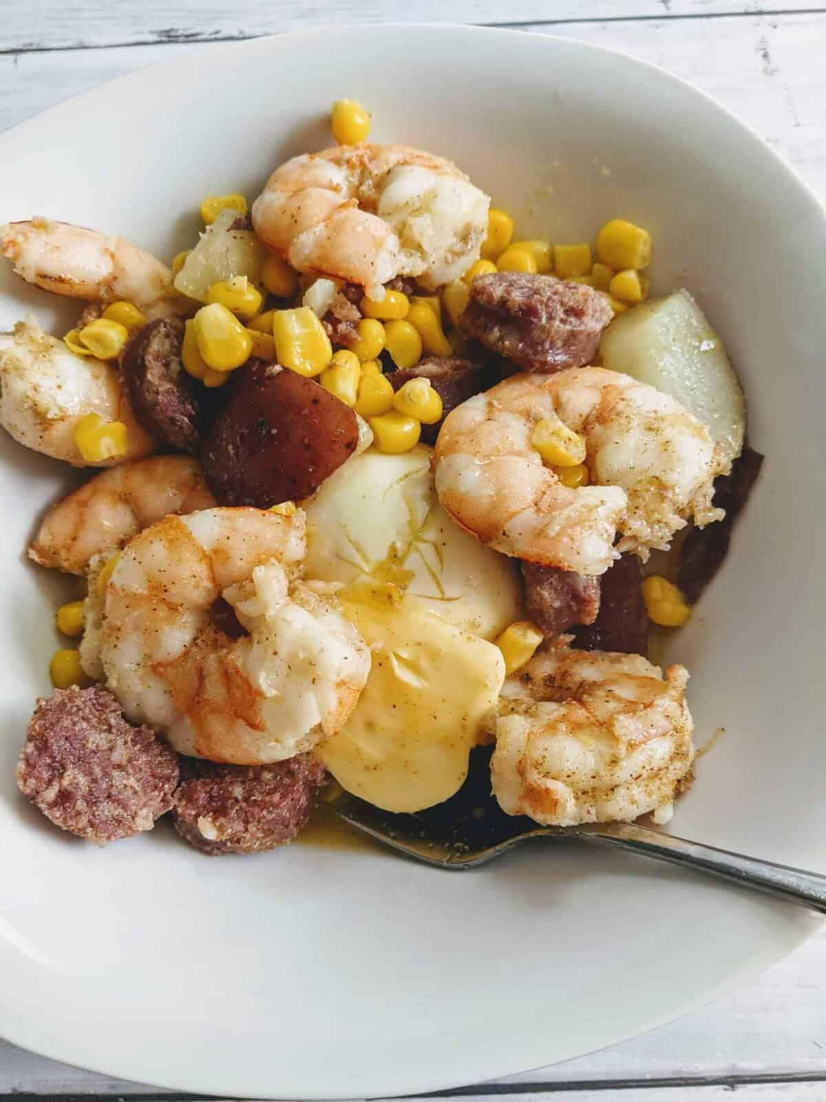 Shrimp Seafood Boil for One