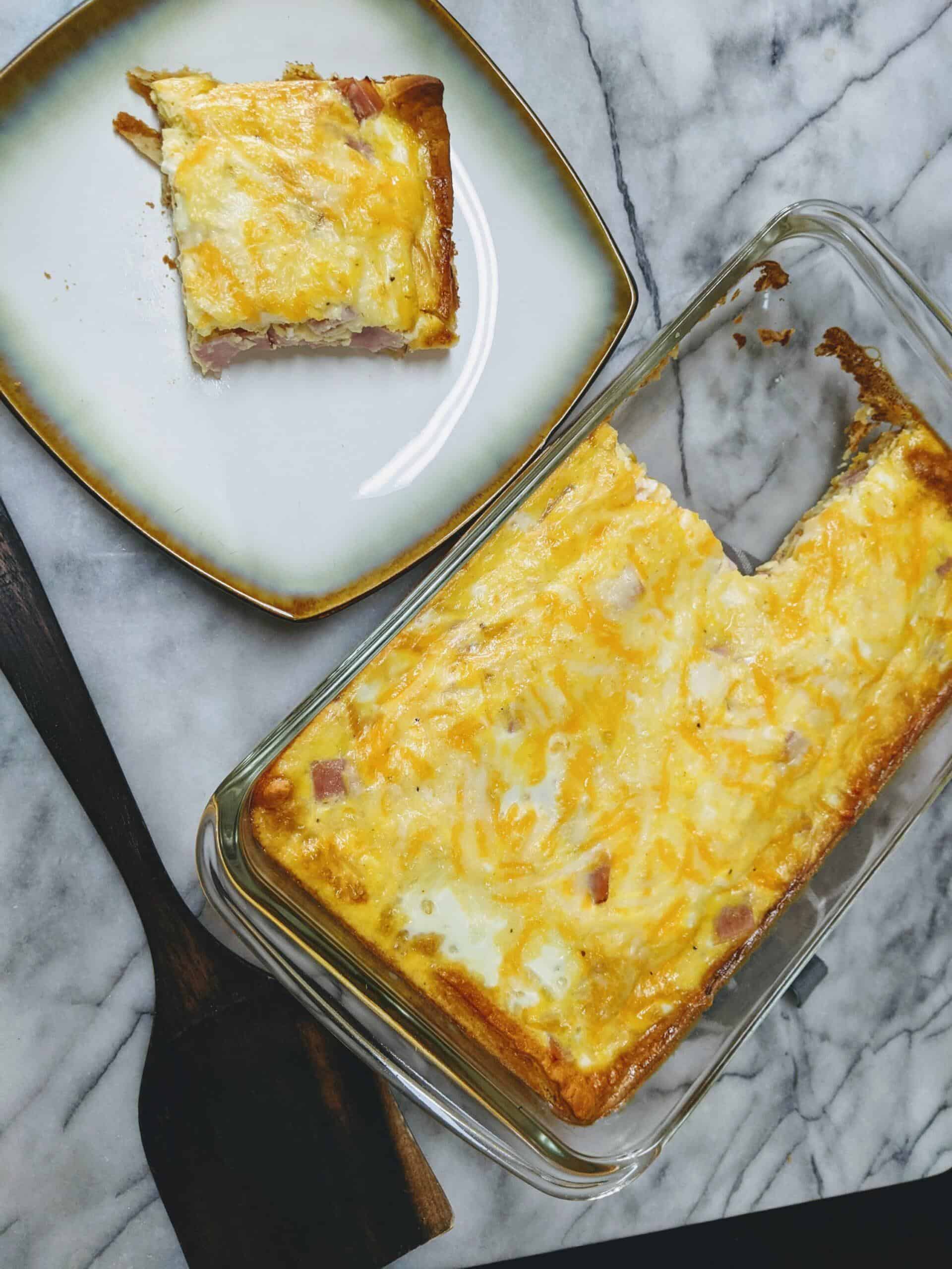 Ham, Egg, and Cheese Crescent Bake