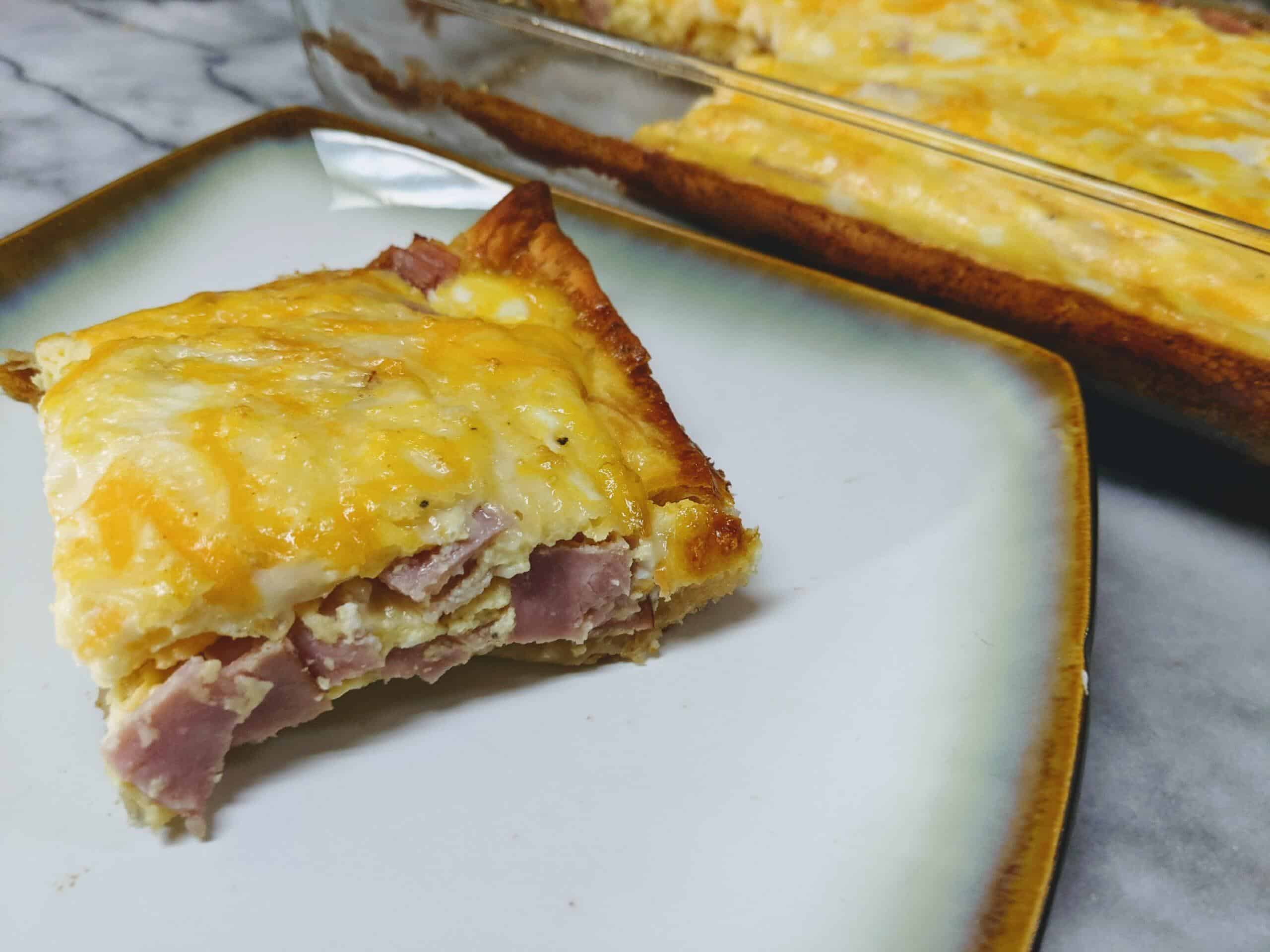 ham, egg, cheese crescent bake