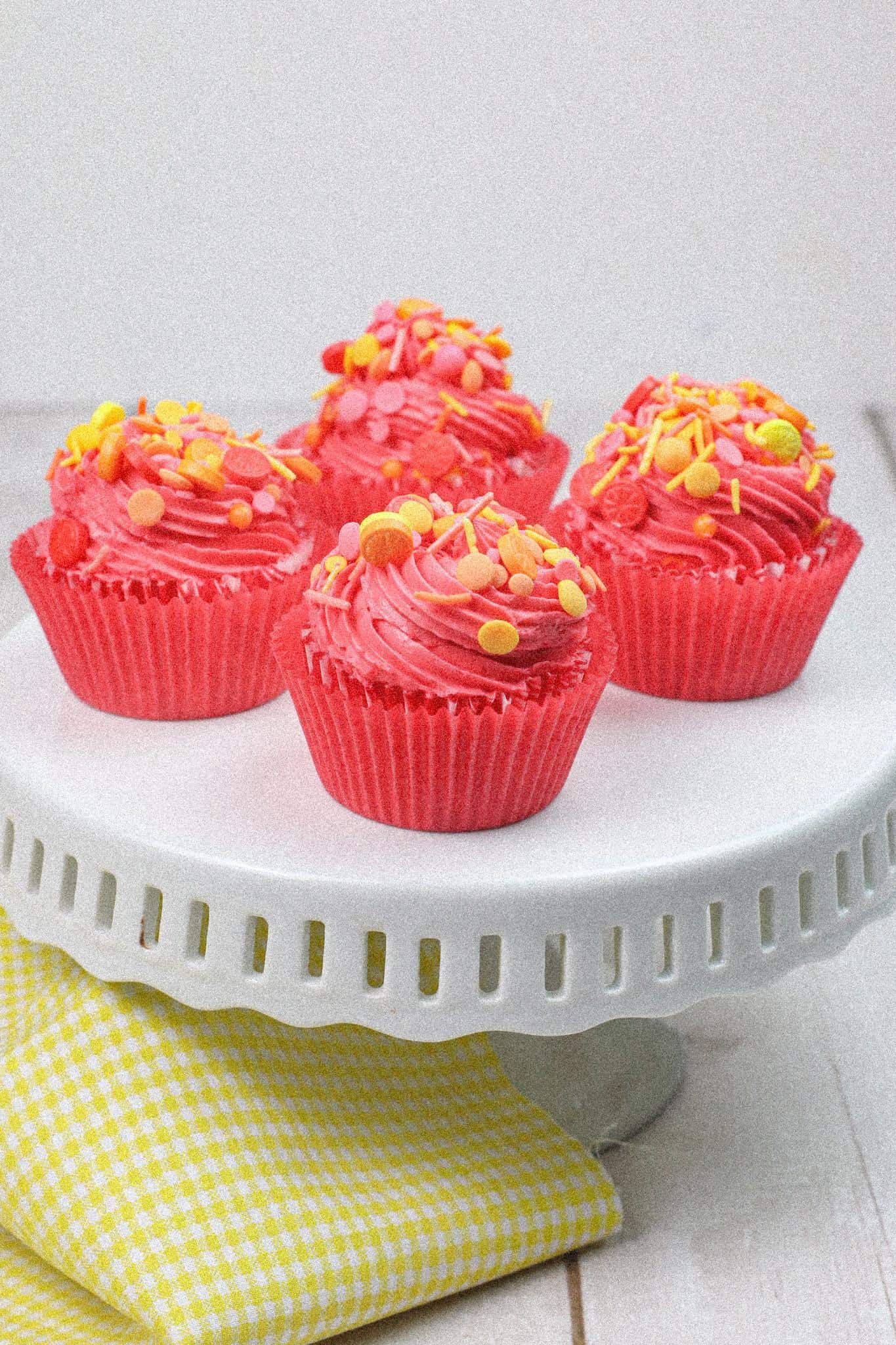Tropical Fruit Punch Soda Cupcakes with Fruit Punch Buttercream Frosting