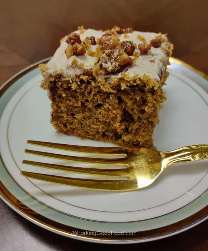 Apple Butter Spice Cake, Apple Butter Spice Cake Recipe, Cake with Cinnamon Buttercream