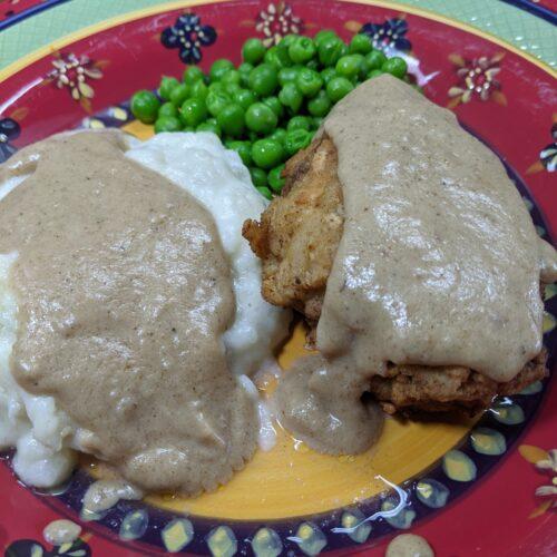 Southern Country Fried Hamburger Steaks with Gravy