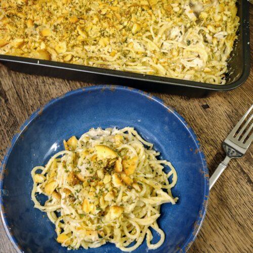 Easy Chicken Tetrazzini,easy chicken tetrazzini with cream cheese,easy chicken tetrazzini crockpot,easy chicken tetrazzini for two