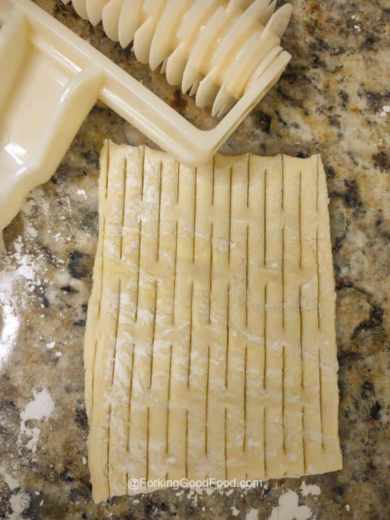 Peaches and Cream Lattice Puff Pastry