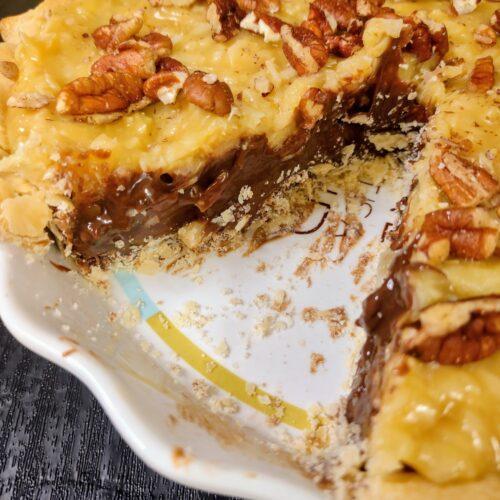 German Chocolate Pie image forking good food