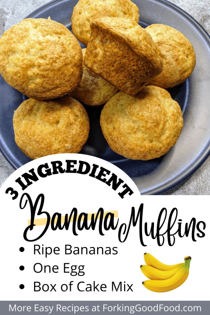 3 Ingredient Banana Muffins