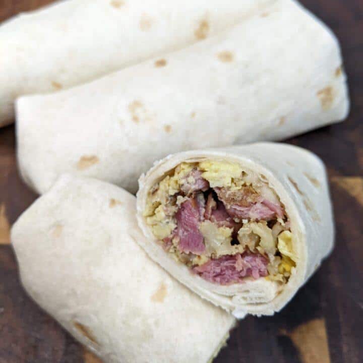 Corned Beef Hash Breakfast Wrap Forking Good Food