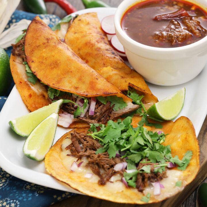 Easy Instant Pot Beef Birria Tacos **Low Carb / Keto** - Forking Good Food