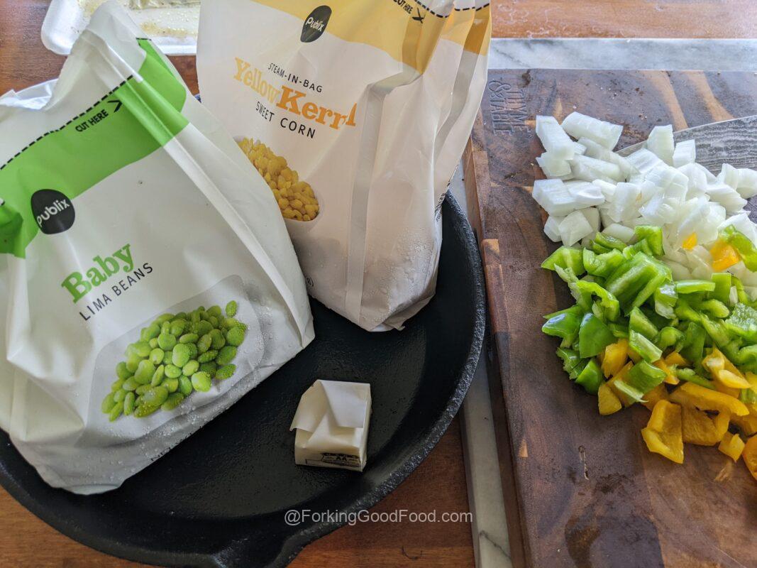 cast iron succotash ingredients