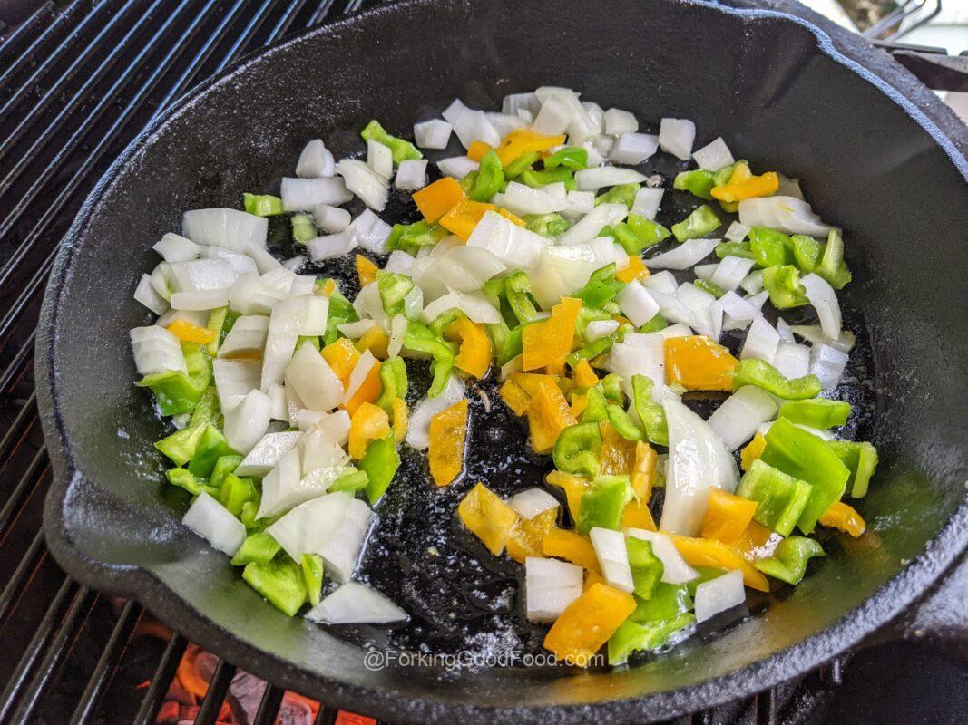 cast iron succotash saute