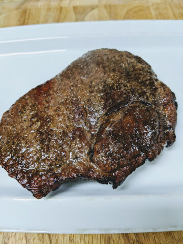 air fryer steak on plate