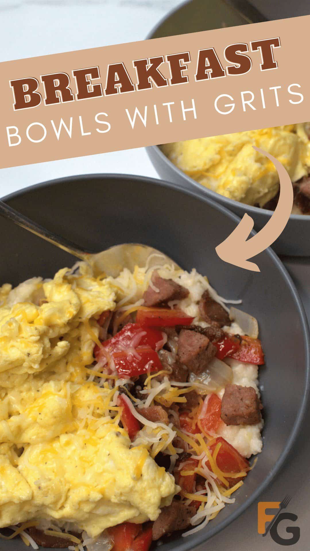 breakfast bowls with grits pin