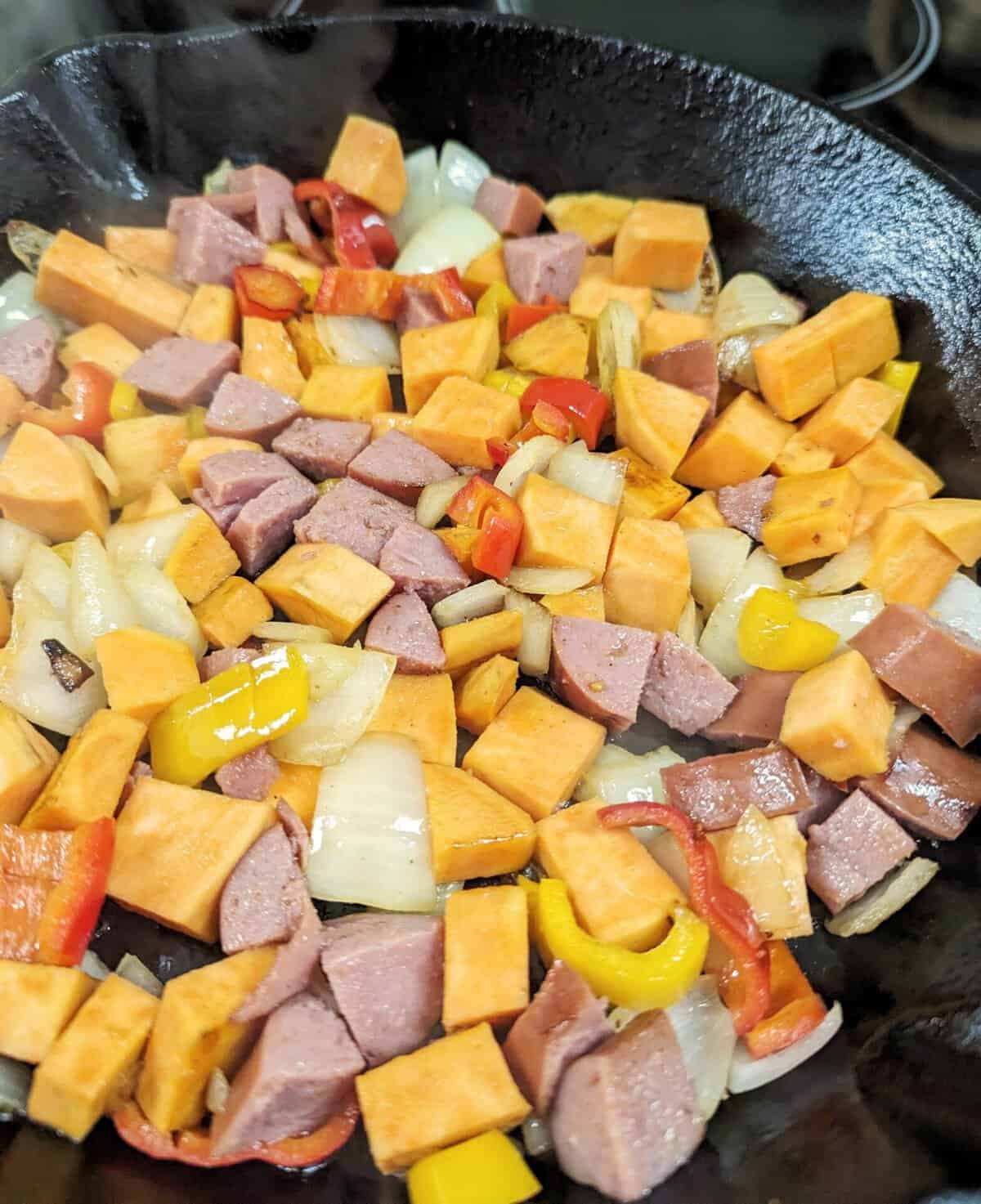 sweet potato skillet uncooked