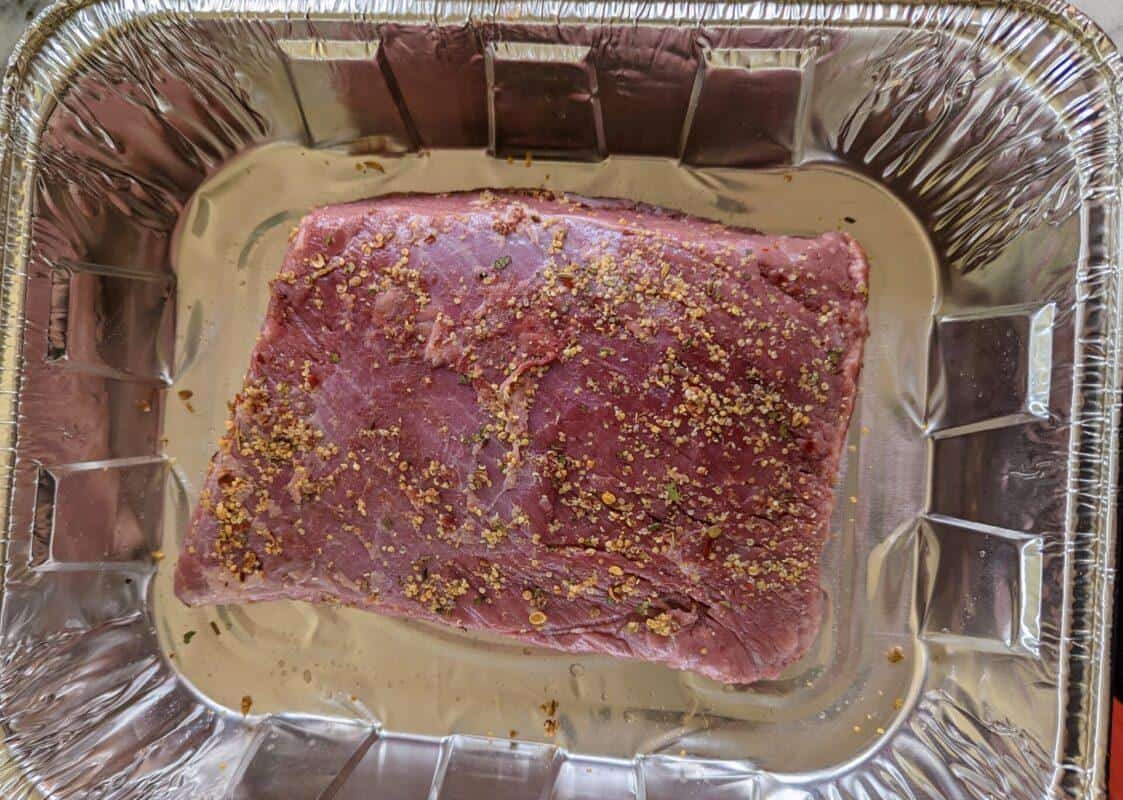 Smoked Corned Beef Brisket with Cabbage