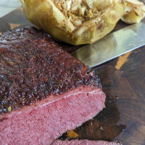 Smoked Corned Beef Brisket with Cabbage