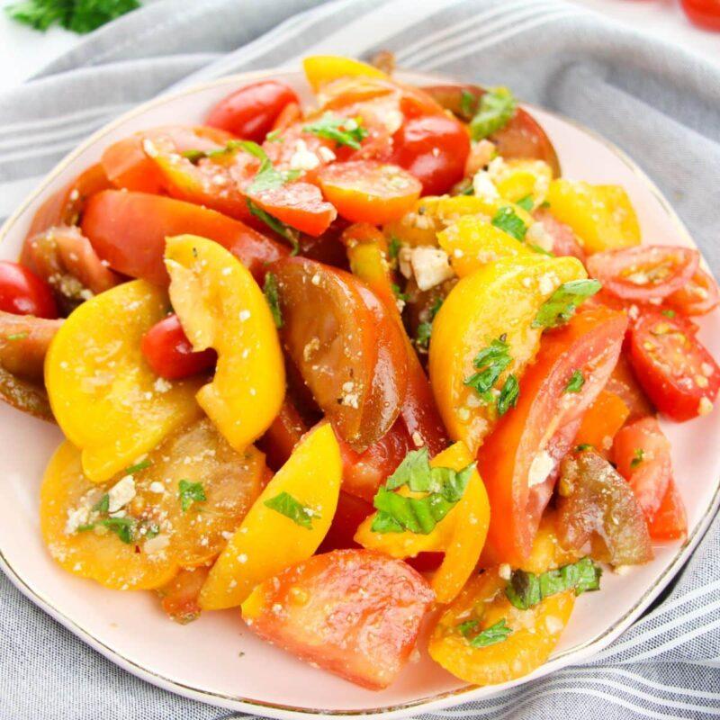 fresh heirloom tomato salad with balsamic feta 1200 1