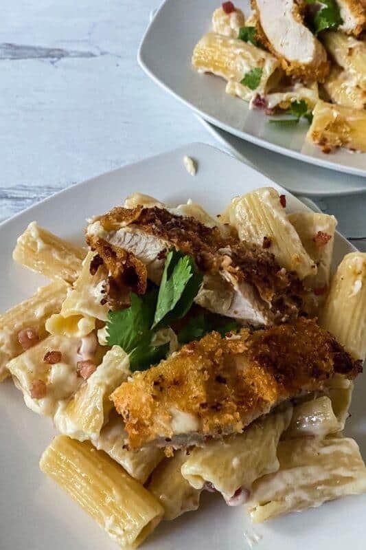 23. chicken cordon bleu pasta 