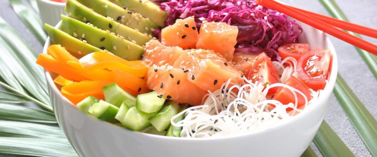 unique poke bowl toppings fruit