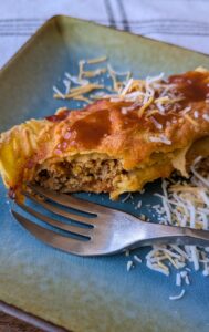 breakfast enchiladas with leftover taco meat