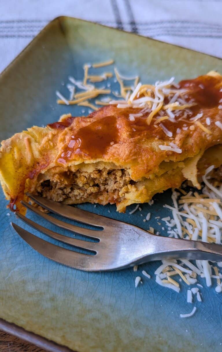 breakfast enchiladas with leftover taco meat
