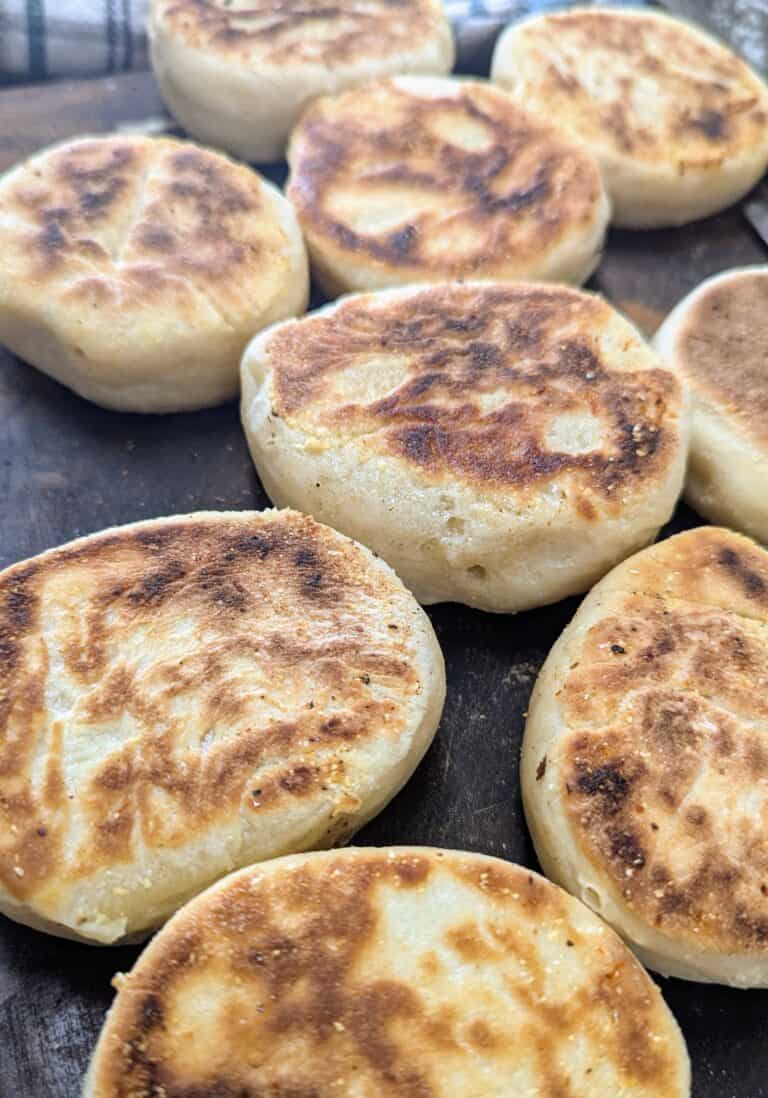 easy sourdough english muffins