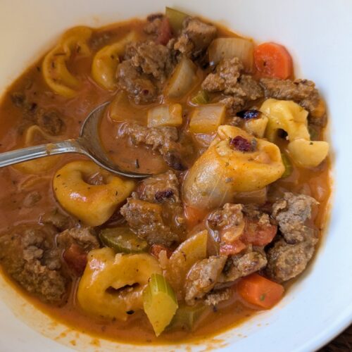 creamy sausage and tortellini soup