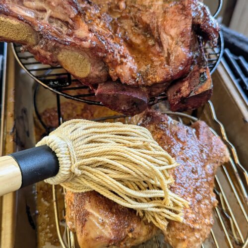 bbq mop sauce on turkey and ribs