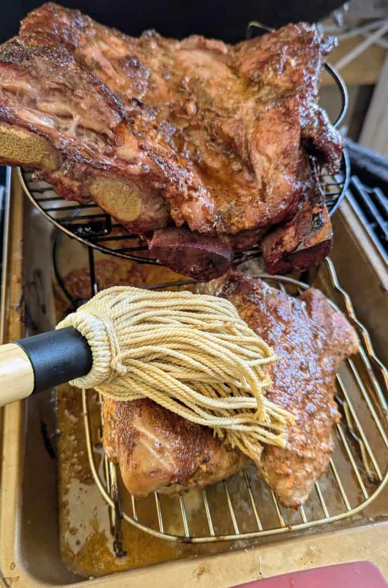 bbq mop sauce on turkey and ribs