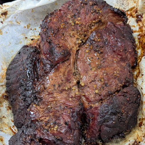 poor mans brisket in parchment