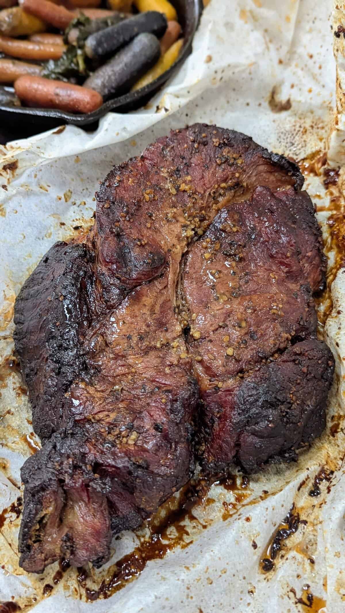 poor mans brisket in parchment