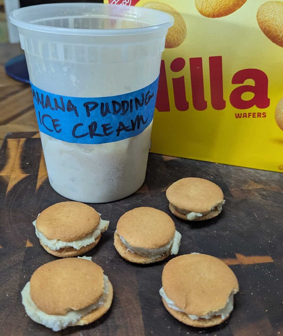 banana pudding ice cream cookies