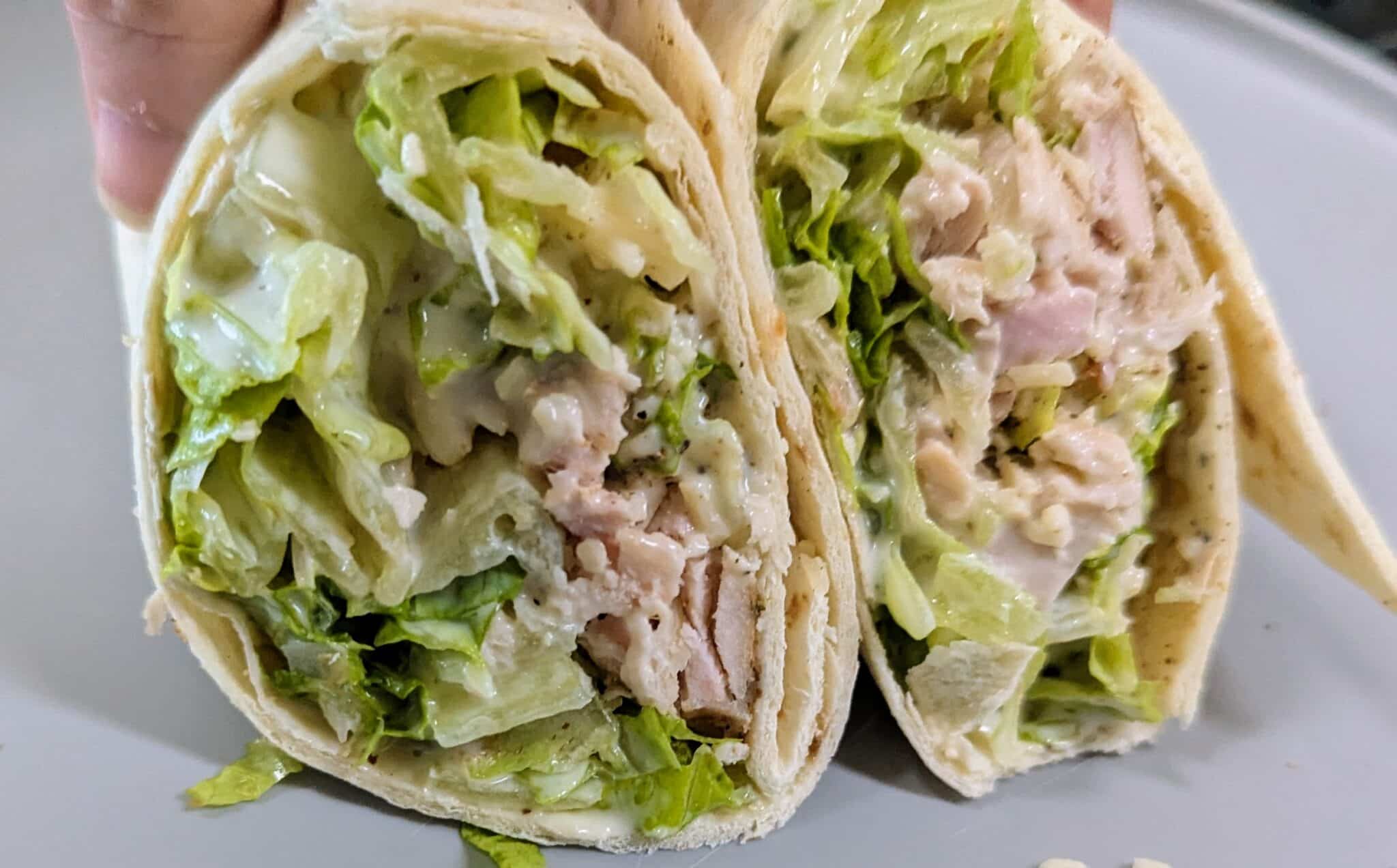 smoked turkey ceasar bacon wrap