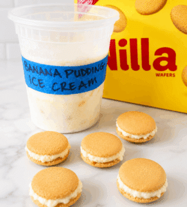 banana ice cream pudding cookies