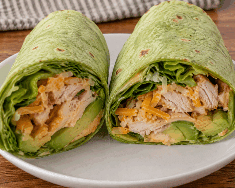 delicious spinach wraps with creamy filling