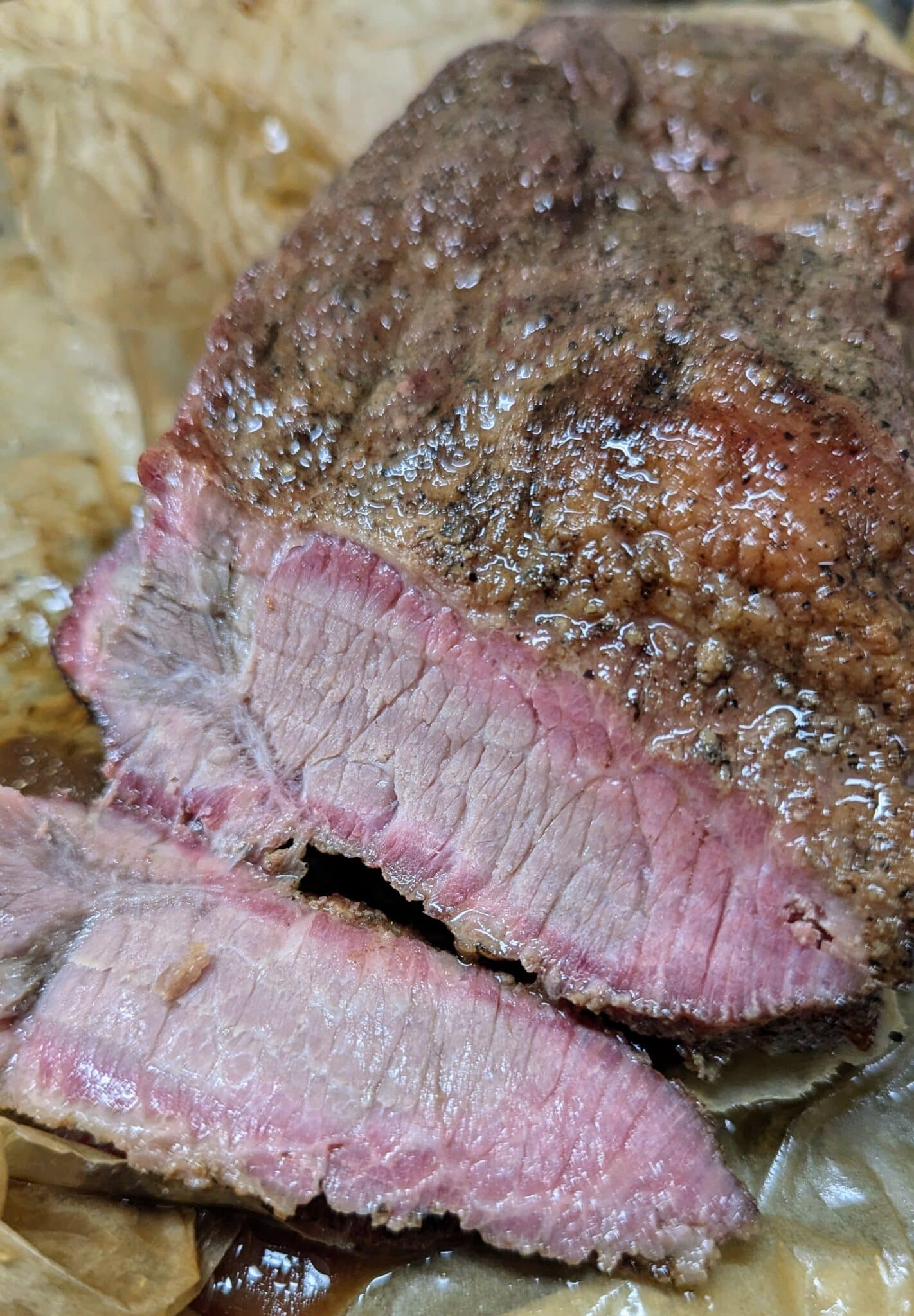 smoked 3 pound brisket on a kamado joe