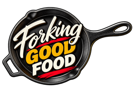 Logo featuring skillet and text