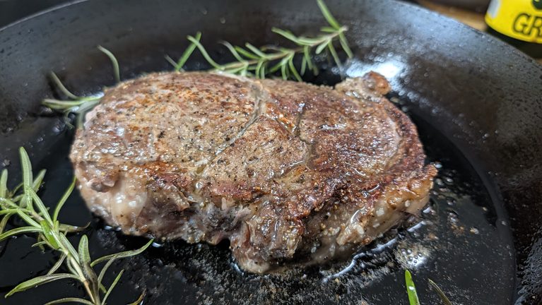 Reverse Sear Ribeye Steak